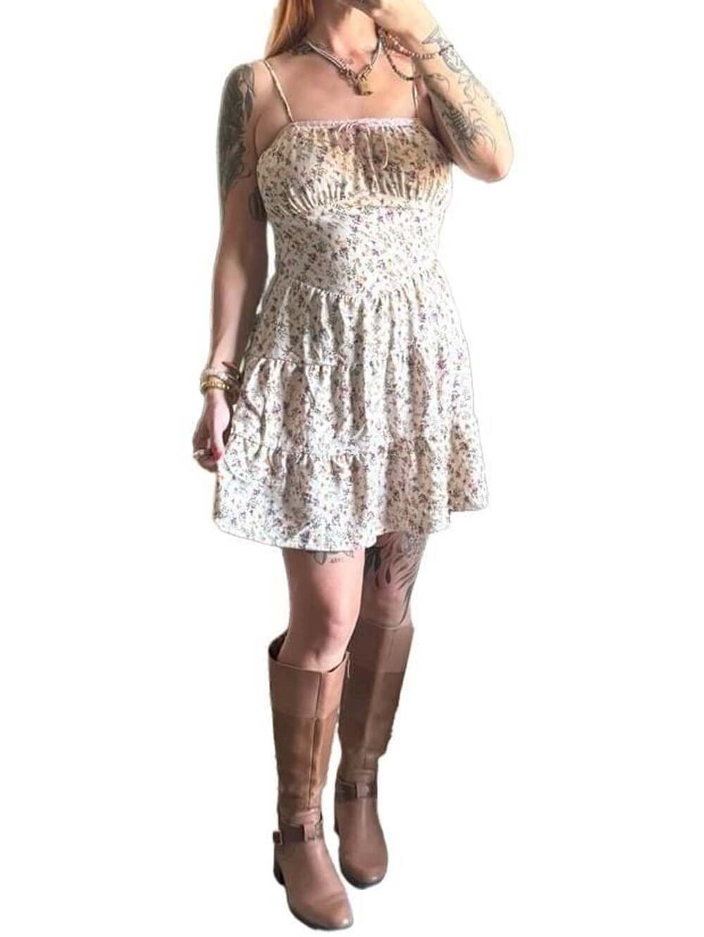 Monteau Los Angeles Fairycore Floral Mini Dress Size M